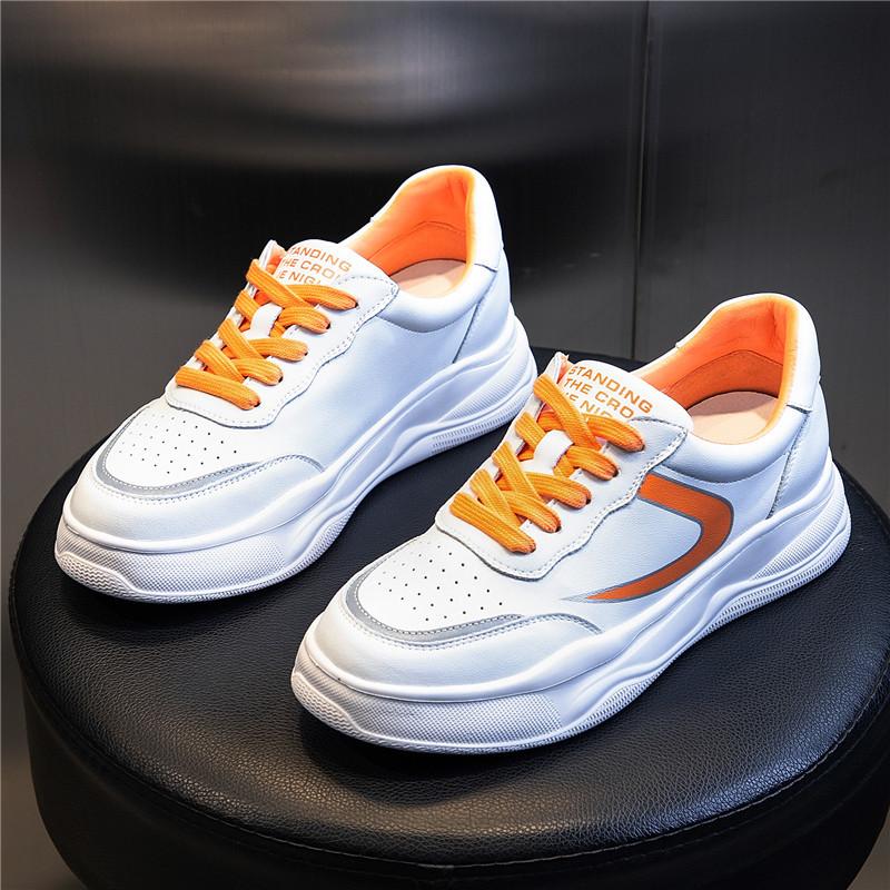 2025 new comfortable women's shoes spring sports flat leather white shoes 2025 direct sales platform casual single shoes women