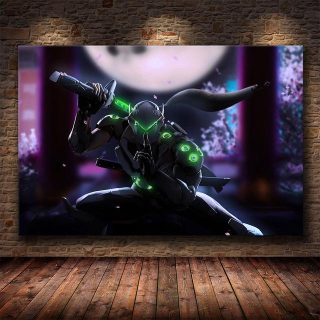 Overwatch Online Game Poster HD Canvas Painting Wall Art Modern Living Room Bedroom Boys Room Dormitory Game Room Cuadros Decor