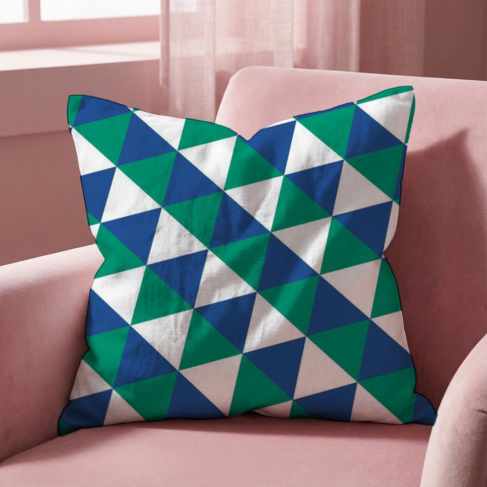 Triangle Array Cushion Cover MultiScene Pillow Cover for Home Car Reversible Soft Durable for Daily Use