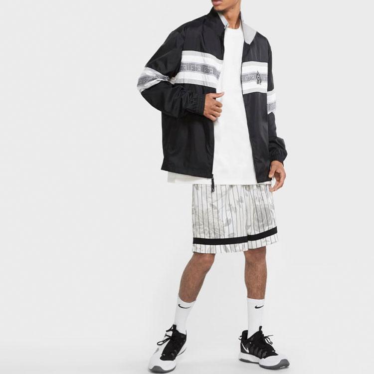Nike Giannis Antetokounmpo Herrenjacke mit durchgehendem Reißverschluss und langen Ärmeln Jacken Schwarz CK6246-010