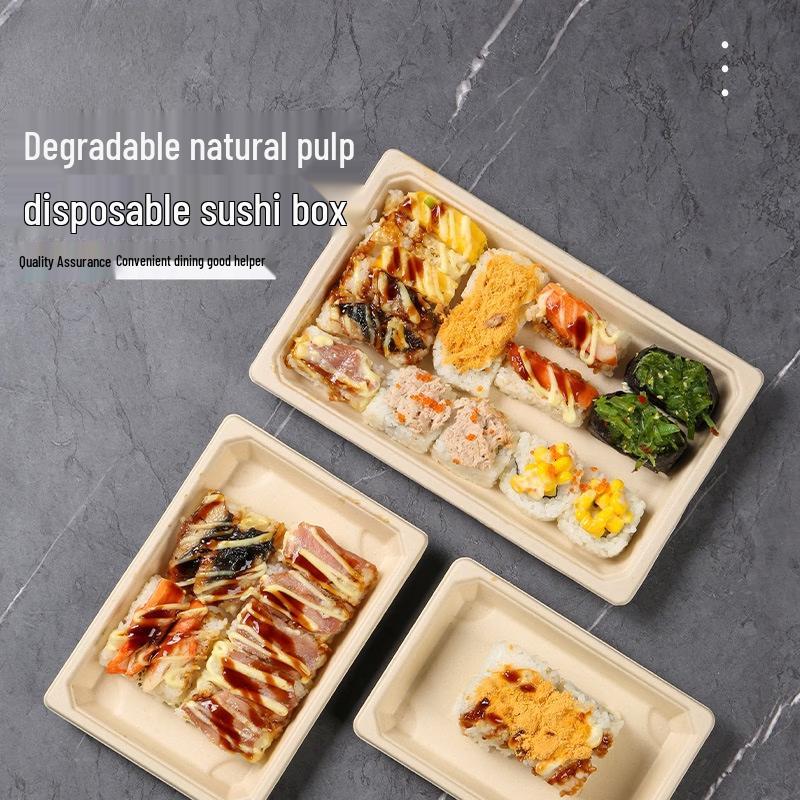 Disposable Japanese Sushi & Sashimi Container with Lid