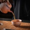 2/PCS  90ml Coarse Pottery Handmade Stoneware Tea Cup Kung Fu Tea Set Tea Cup Small Single Cup Ancient Style Quiet Road Cup Bowl