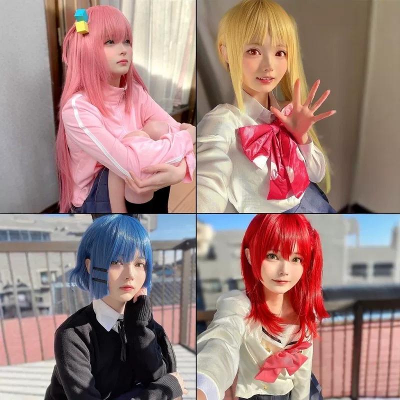 Hitori Bocchi The Rock Ryo Cosplay Gotou Cosplay Costume Anime Nijika IkuyoJK Uniform Pink Jacket