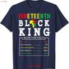 Juneteenth Unisex Black King Nutritional Facts Freedom Day T Shirt Vintage Soft Versatile Designer Clothes Casual Vintage