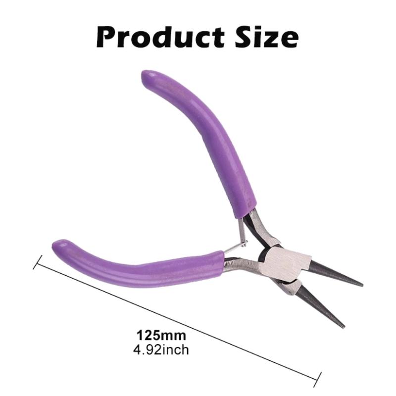 Jewelry Making Plier Tool Set Stainless Steel Non-Slip Handles Ideal Gift for DIY Craft Hobby Lovers Adults Kids