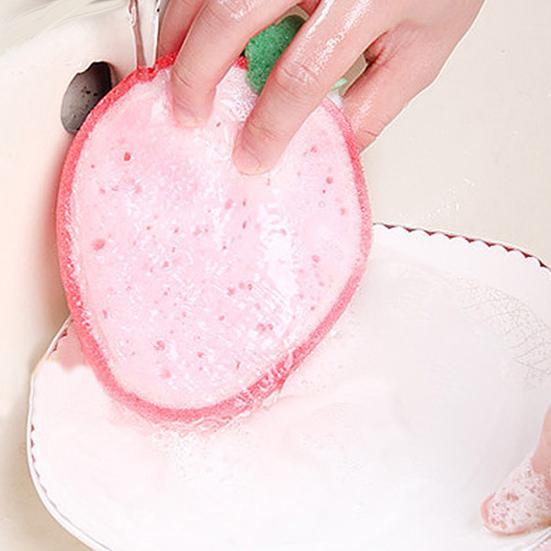 Fruit Shape Strong Cleaning Water Absorbent Sponge Cloth Pan Dish Washing