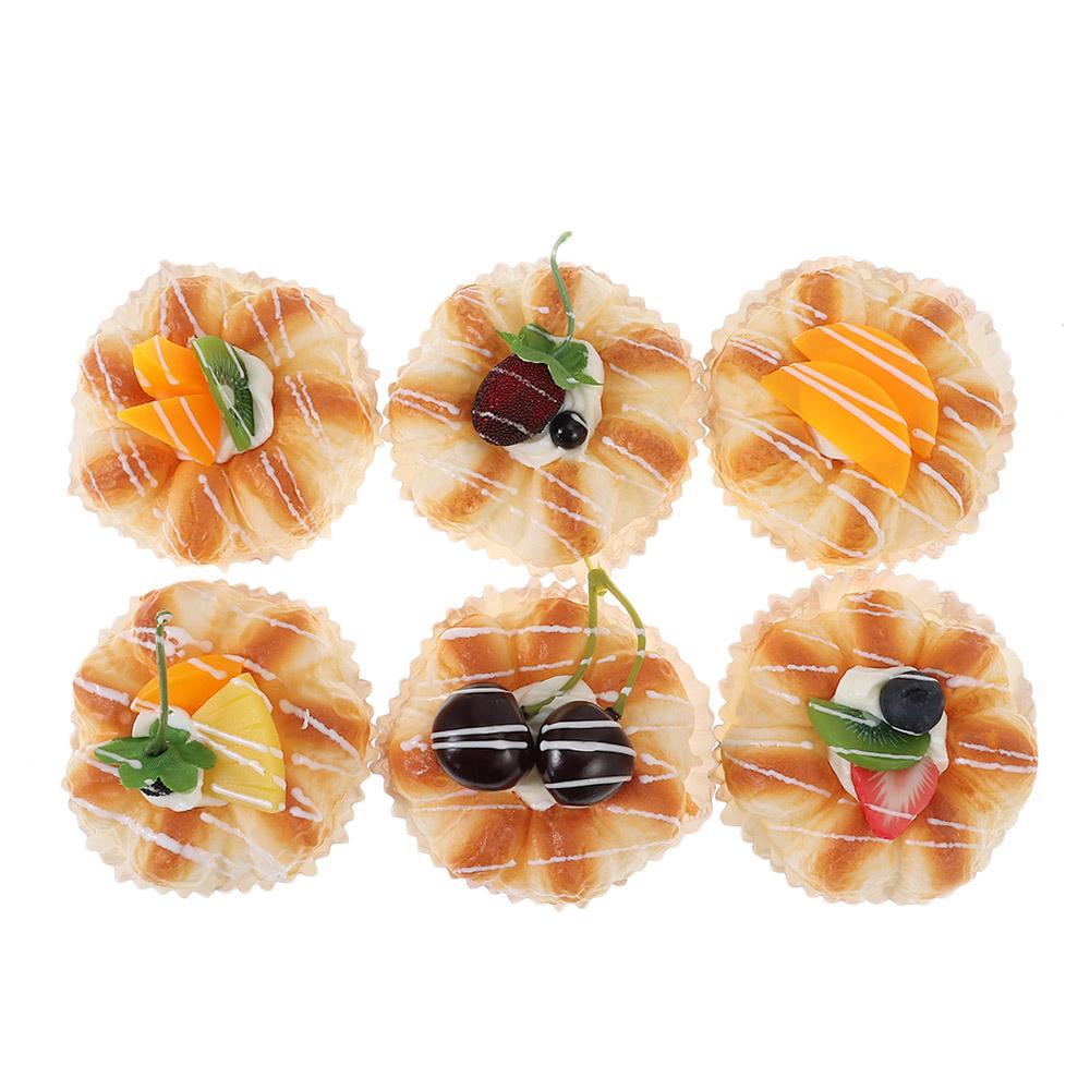 

Магазины Модель PU Поддельные кексы Оранжевый Поддельный Декор для торта Искусственные кексы Главная Витрина