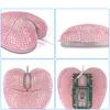 Cute, Portable, Small, Crystal Heart-shaped USB-wired Optical Mouse with 1200 DPI, Perfect for Women and Children, Compatible with PCs, Laptops, and