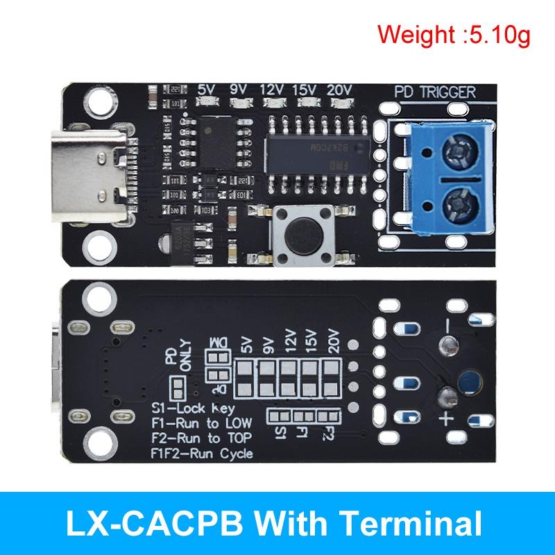 100W 5A USB-C Schnelllade-Trigger-Platinenmodul PD/QC Lockvogelplatine Schnellladung USB Typ-C PD 2.0 3.0 Power Delivery Boost-Modul