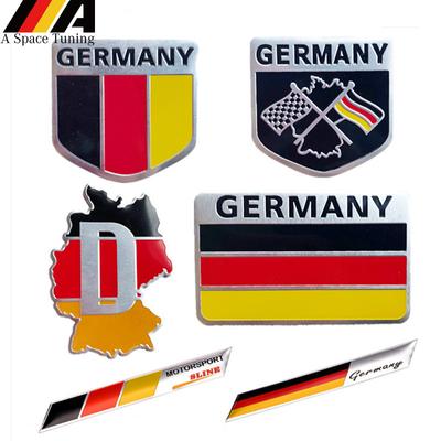 3D Metal Germany German National Flag Badge Car Front Grill Grille Emblem Sticker Racing Sports Decal