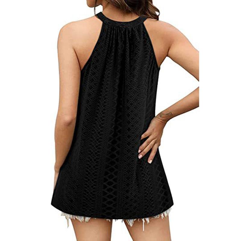 Women's Tank Top Loose High Collar Sleeveless Strap Top Casual Summer Strap Shirt