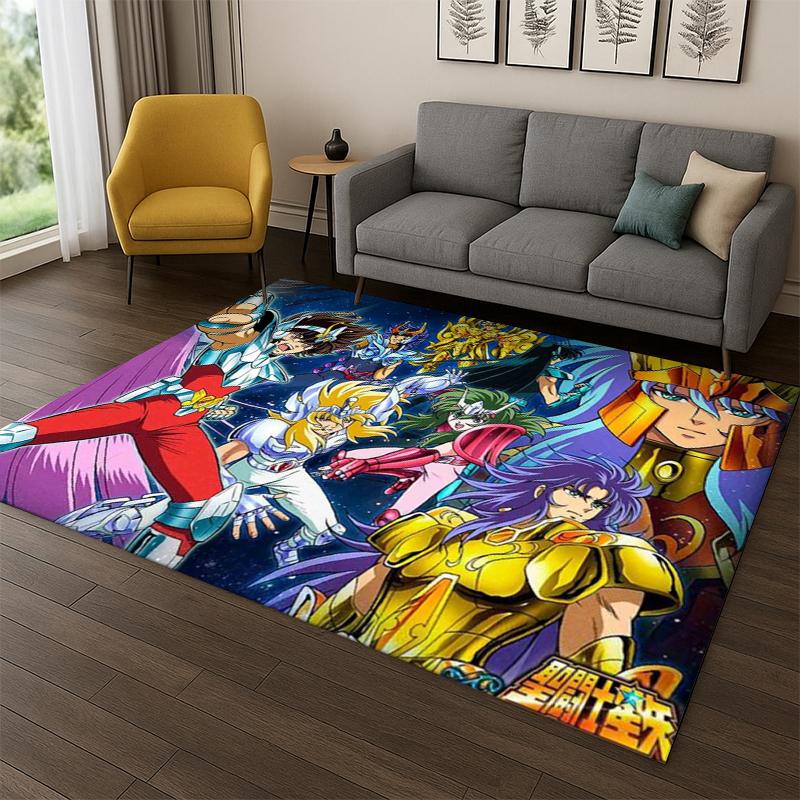 

Cartoon Saint Seiya Anime Carpet Rug for Bedroom Living Room Sofa Playroom Doormat Home Decor,Kid Game Area Rug Non-slip gift 40x60cm