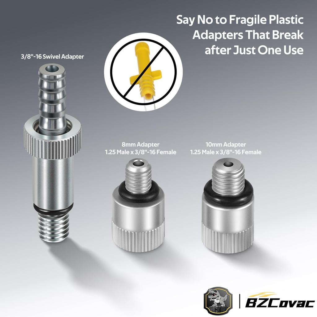 Lower Unit Gear Oil Pump For Standard Quart Bottles - 8Cc Pump, 8Mm & 10Mm Adapters, 3/8" Metal Swivel - Outboard Motors Gear Lube Pump For Mercury,