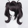 Game Ame Angel-chan Cosplay Wig Rain Short Black Double Ponytails Heat Resistant Synthetic Hair OMG Kawaii Anime Wigs + Wig Cap
