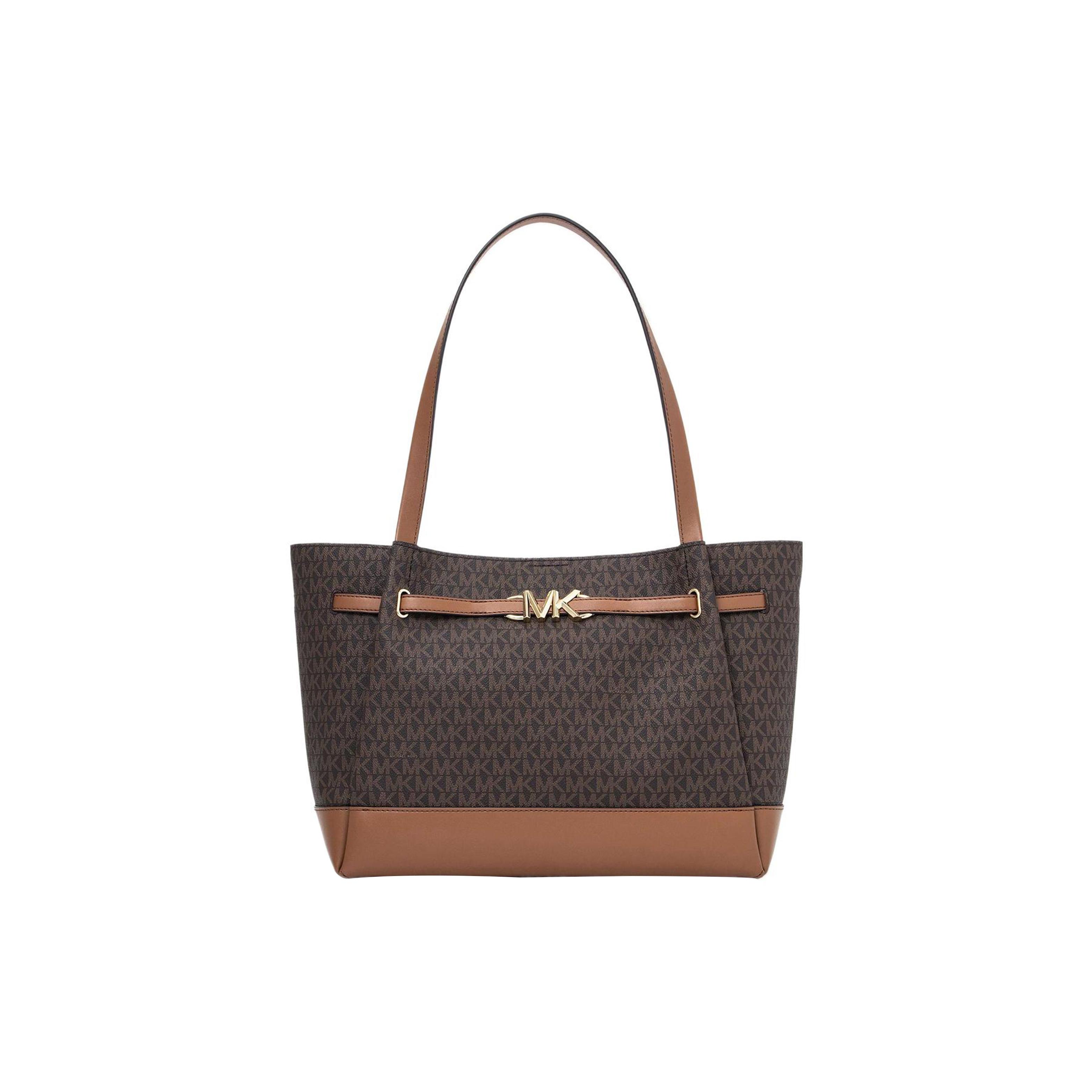 

Новая холщовая сумка-тоут MICHAEL KORS, сумка для покупок, сумочка, сумка через плечо, женская, коричневая 35S3G6RT3B-200 33.0*15.5*27.4CM