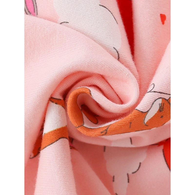 Cartoon Girls' Long-Sleeved Dress 2025 Autum New Style Fashionable Girl's Round Neck Pure Cotton Princess Dress Girls' Dress