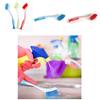 Plastic Dish Cleaning Brush With Suction Cup And Long Handle For Kitchen Scrubbing Tasks