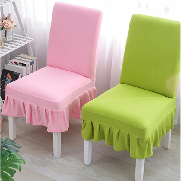 Универсальный универсальный однотонный чехол на стул, эластичная ...