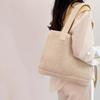 Wool Large Capacity Knit Shopping Shoulder Bag for Women Hollow Out Crochet Girls Tote Bag