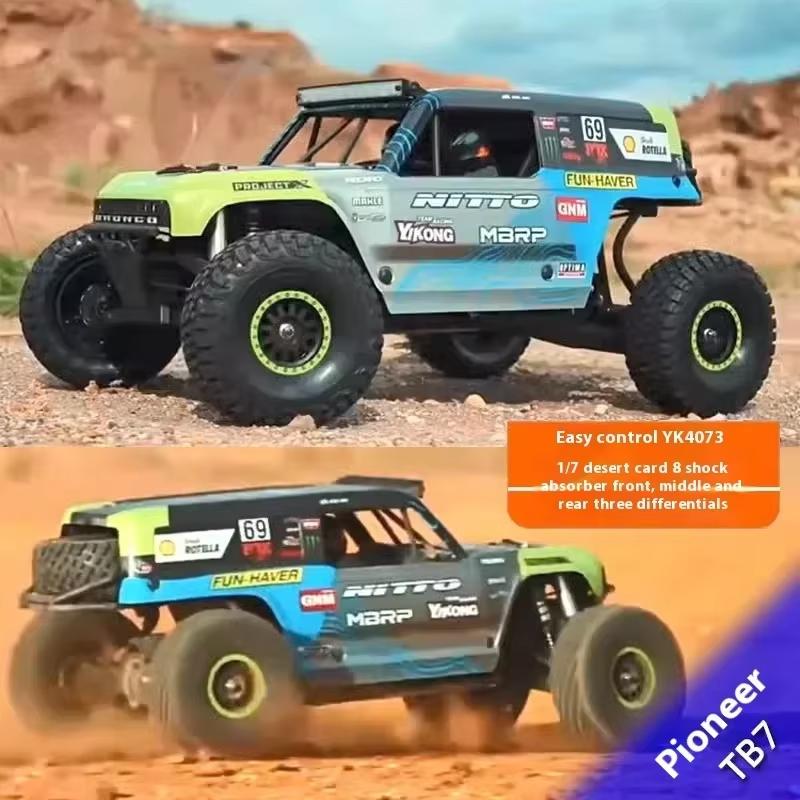 Yk4073 1/7 Tb7 Brushless 4x4 Desert Short Truck Off-Road Vehicle Kit Rtr Metal Gear 30kg Servo 150a Esc Simulation Rc Car