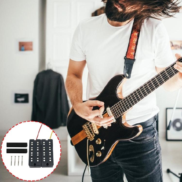 Bass Guitar Accessory Double Coil Bass Pickup Ceramic Magnet for Music Style 4 Strings Open Electric Bass Guitar Pickup