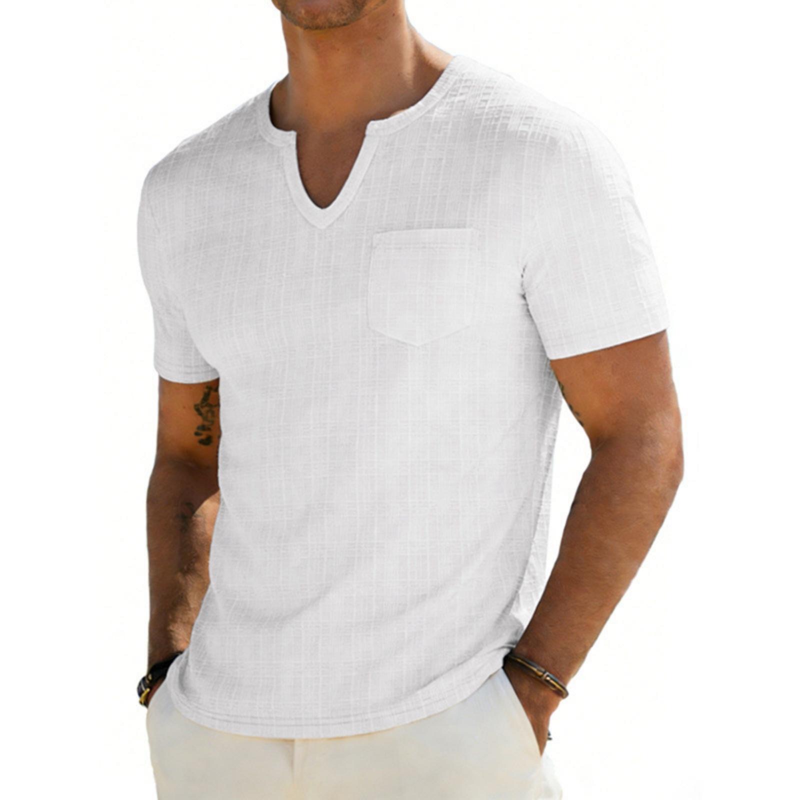 

Men s Loose Lapel Long Sleeve Shirt XL білий