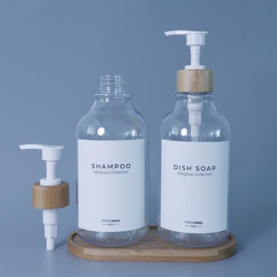500ml Soap Dispenser Clear Refillable Plastic Pump Press Shampoo Dispenser Bottle Bathroom Accessories