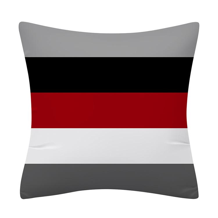 Trendige Schwarze Rote Postmoderne Abstrakte Linien Kissenbezug Polyester Mode Gestreifte Dekorative Kissen Für Sofa Sitz Home Decor