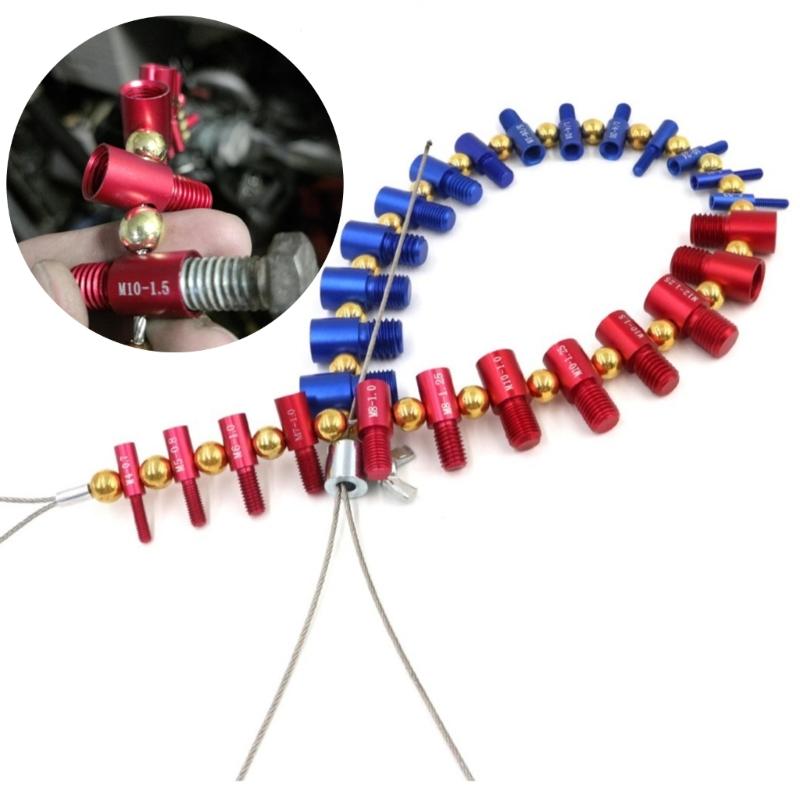 Detachable Nut and Bolt Size Gauge Nut and Bolt Thread Checker Thread Tester Bolt Nut Screw Checking Tool Thread Gauge