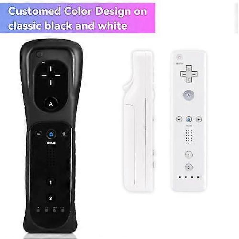 Wii Controller 2 Pack,Wii Remote Controller with Silicone Case and Wrist Strap,Wii Remote Controller for Wii/Wii U