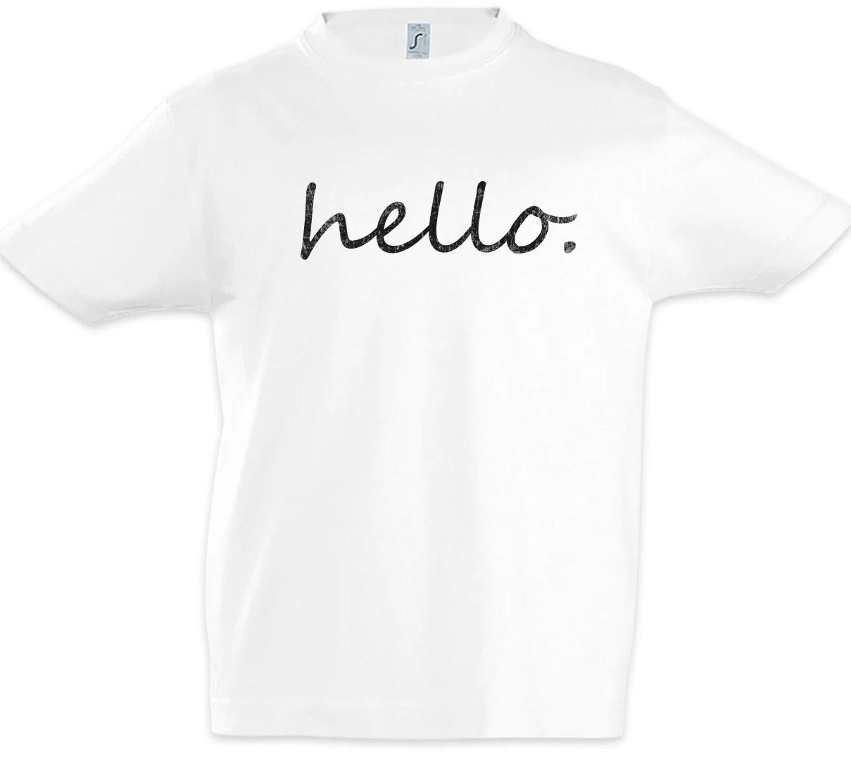 Hello. Boys kids boys T-Shirt Fun Geek Nerd Computer Scientist Social Interaction 160