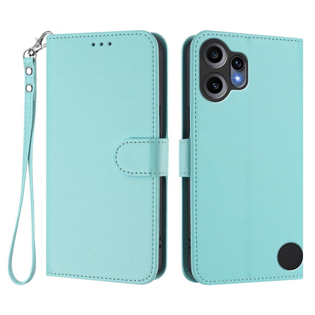 For Nothing CMF Phone 2 Pro Leather Case Wallet Stand Phone Cover with Wrist Strap