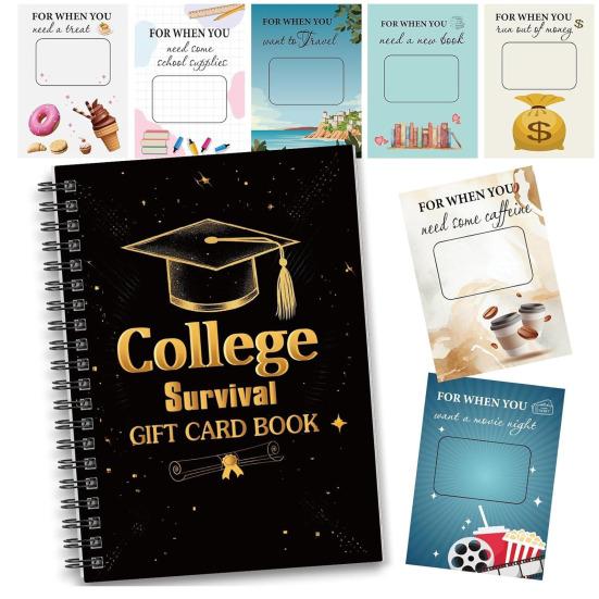 Livro de Cartões de Presente para Formatura Universitária com Envelopes para Dinheiro Cartões de Folha Solta de 24 Páginas Porta-Dinheiro Porta-Dinheiro Criativo para Estudantes Lembrança Pensada