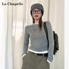 La Chapelle Women's Faux Two-Piece Long Sleeve Base Shirt