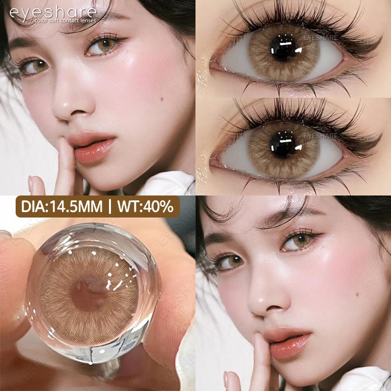 Eyeshare Farbige Kontaktlinsen Blau Mode Bequeme Beauty-Linsen Lila Make-Up Farbige Kontaktlinsen Augen Make-Up Grüne Weiche Linsen 1 Paar