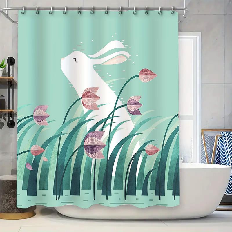 

Floral Shower Curtain Botanical Greenery Nature Themed Bathroom Decor Waterproof Fabric Backdrop Vintage Farmhouse Style Home De W60H190(CM)-1 Pcs