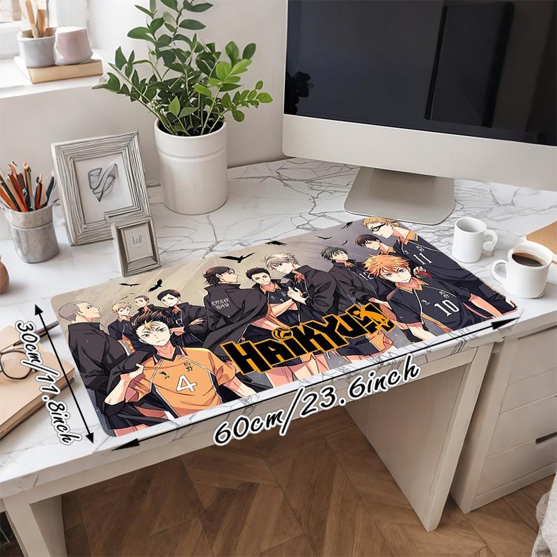 1Pc Haikyuu Team Spirit Gaming Mouse Pad Keyboard Desk Mat Non-slip Rubber Lock Edge Waterproof Computer Mousepad for Office Home Decor S1952