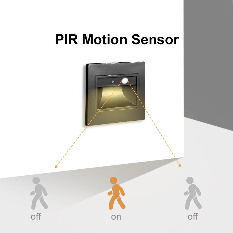 Nya Verzonken LED PIR-rörelsesensor Trapverlichting För Thuis Gangbelysning Decorative Binnenwandverlichting LM