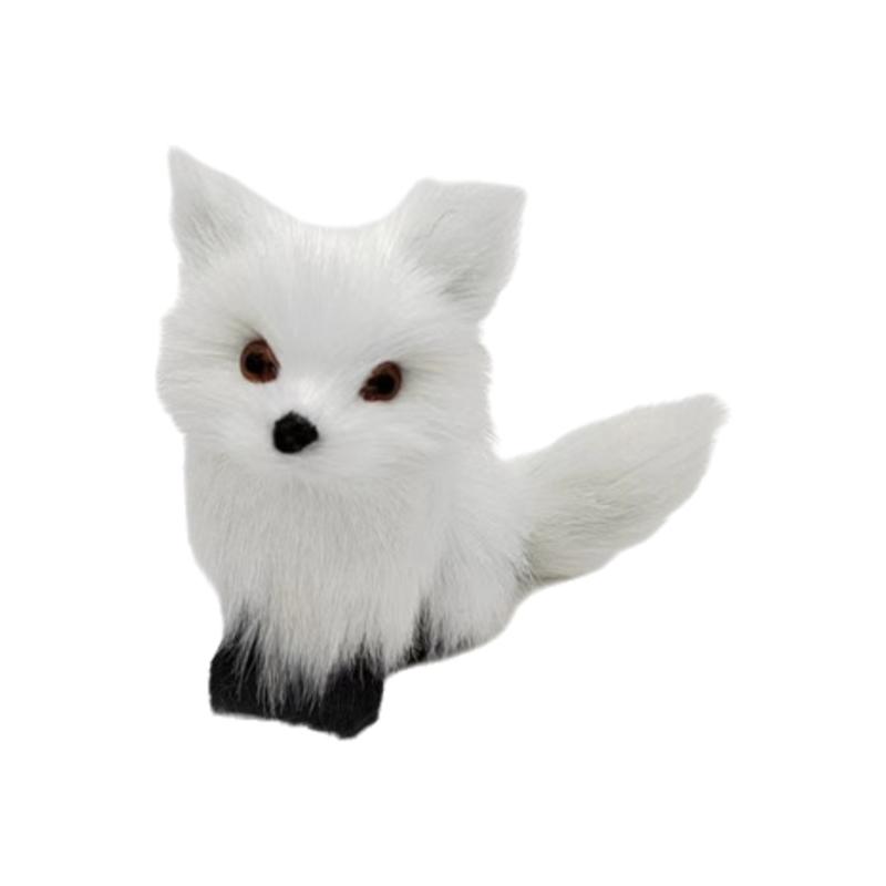 Faux Furs Foxes Ornament Lightweight Safe For Kids Room Office Party Decoration Animal Figurine Pendant