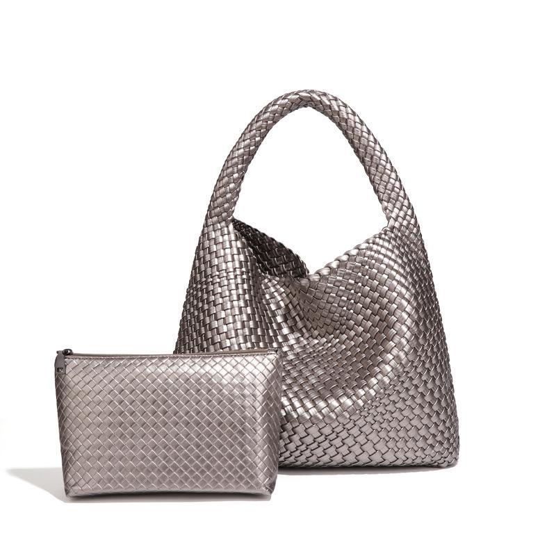 Hand-woven Women's Bags, Daily Casual Shoulder Bags, Large-capacity Underarm Bags, Bucket Bags.