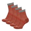 [Okamoto] CROSSPRO Outdoor Wollsocken mit Stützdesign, Fußgewölbe-Panel und Polsterung für Wandern, 271-972 Orange, Größen 23,0 cm bis 25,0 cm, 4 Paar
