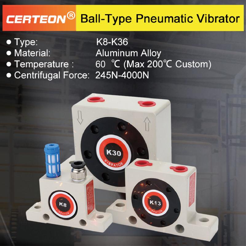 K30 K32 K36 Pneumatic Vibrator Ball Air Vibrator for Hopper Bin Industrial Material Flow Aid Turbo Type