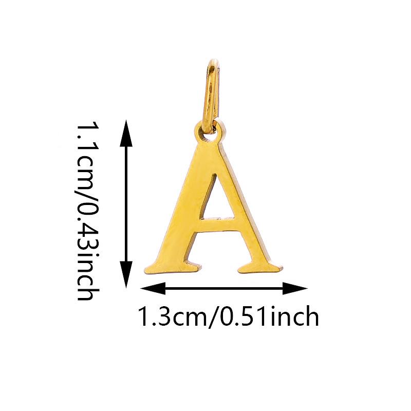 Handmade Titanium Steel Letter Pendant: Non-fading Electroplated Accessory