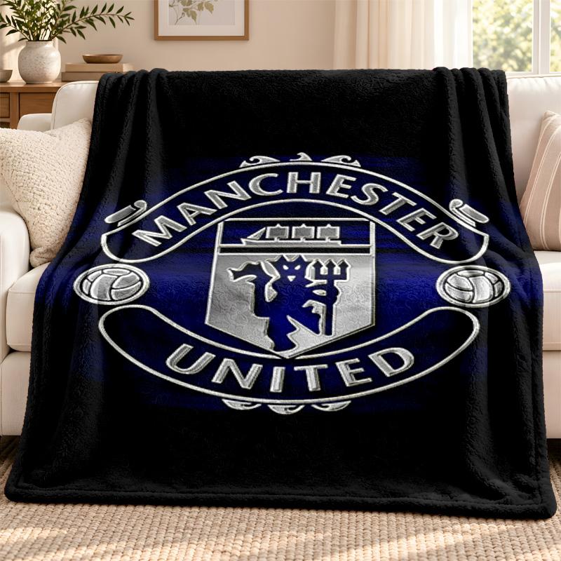 FC Manchester blanket Flannel Blanket Soft Cozy Plush Throw for Sofa Bed Lightweight Home Decoration Outdoor camping