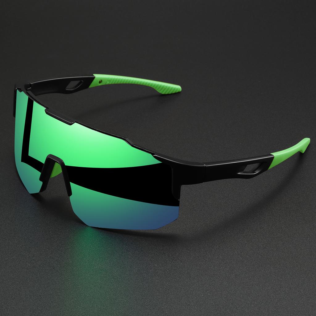 Oversized Colorful Sports Sunglasses - Wraparound Design, UV400 Unisex Comfort Fit for Cycling, Hiking & Outdoor