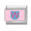 New Lovely 26 English Letter Pink Italian Charm Links Fit 9MM Stainless Steel Bracelet Women Men DIY Birthday Making Gift