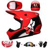 Motorcycle Helmet Children Off Road Helmet Bike Downhill Am Dh Cross Helmet Capacete Motocross Casco Three piece gift set Motor