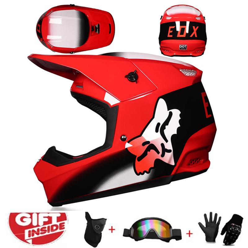 Motorcycle Helmet Children Off Road Helmet Bike Downhill Am Dh Cross Helmet Capacete Motocross Casco Three piece gift set Motor