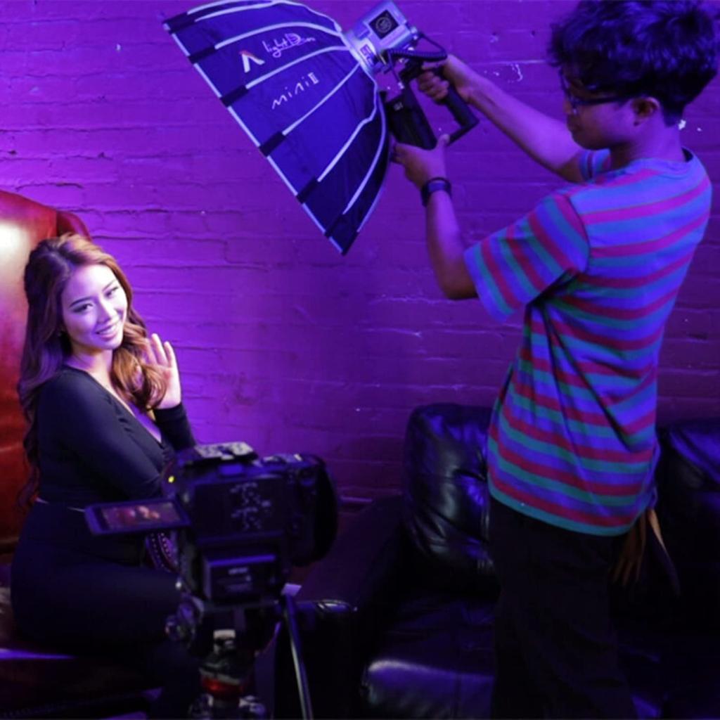 Aputure Amaran 60x S Small LED Video Photography Light 65W Output Color Temperature with Bowens Mount App Control Power Supply for Photography