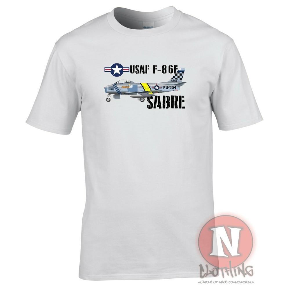 F86 Sabre Us Fighter Aircraft TShirt American Cold War Jet Plane Usaf